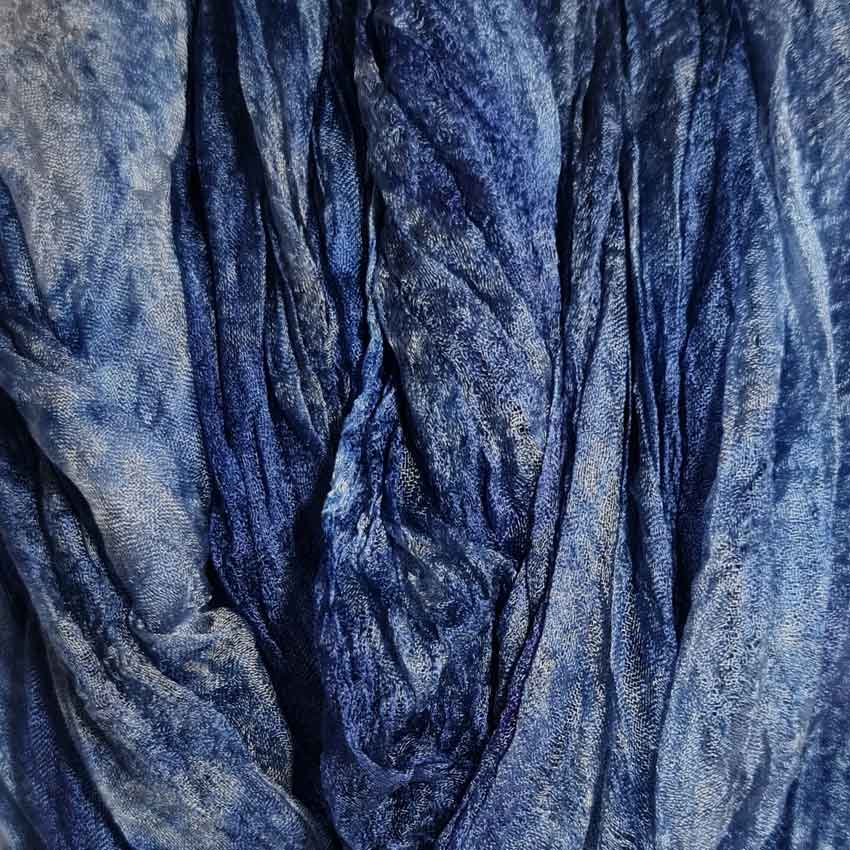 
                  
                    Margilan Silk Gauze | The Blues 120cmW/50cmL
                  
                