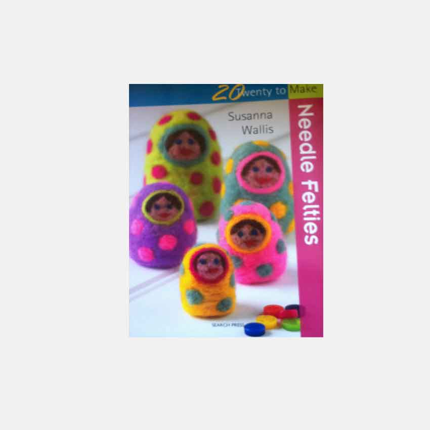 Cover photo of four little needle-felted babushka dolls