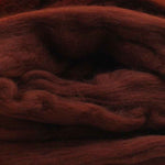 fifty grams divine merino wool top for felting in burnt sienna colour