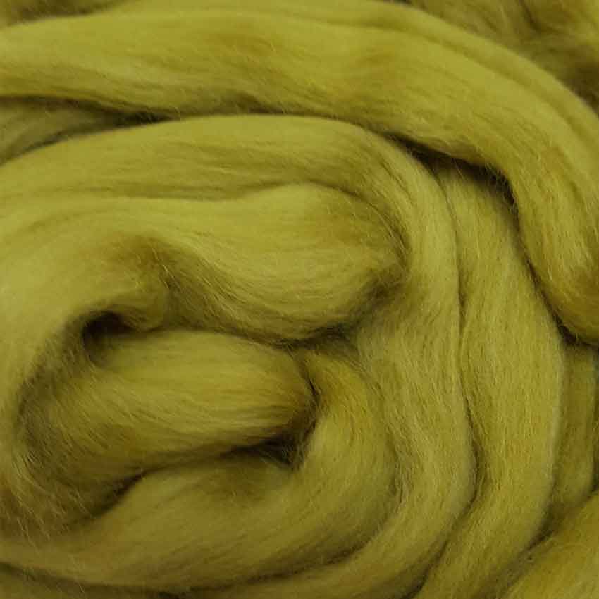 fifty grams divine merino wool top for felting in kelp colour