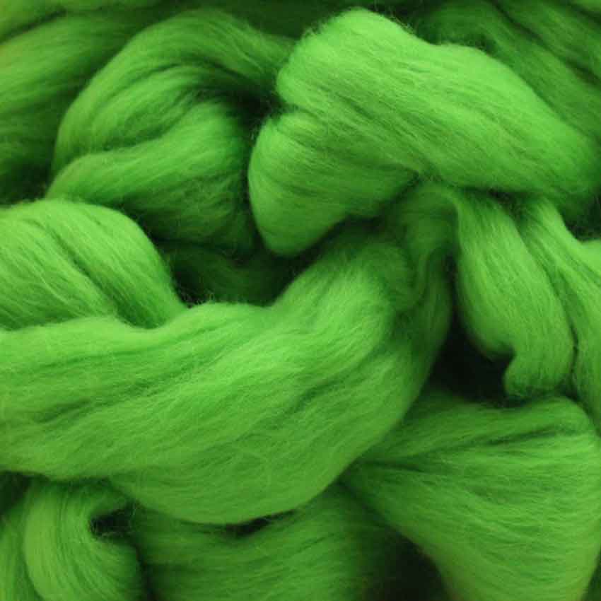 fifty grams divine merino wool top for felting in midori colour