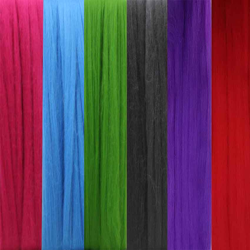 one hundred  grams divine merino wool top for felting in party colours