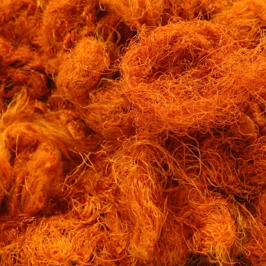 close up  of  copper silk filament 