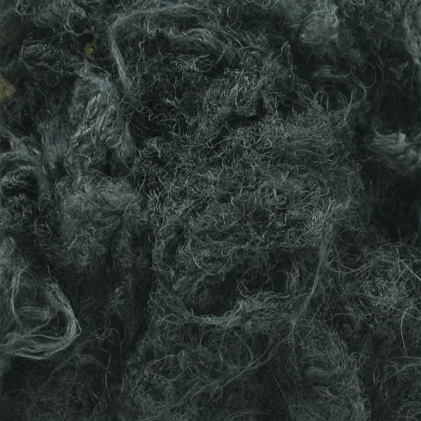 close up  of  nero black silk filament 